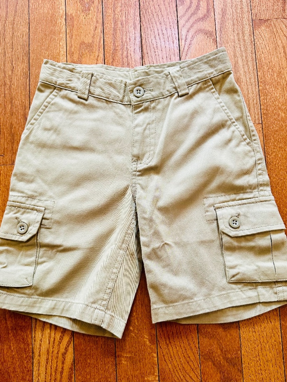 Ralph Lauren Boys Khaki Cargo Chino Shorts Classic Polo Size 5
